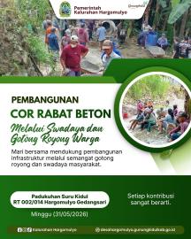 PEMBANGUNAN COR RABAT BETON MELALUI SWADAYA DAN SEMANGAT GOTONG ROYONG WARGA